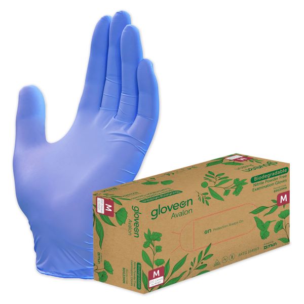 GloveOn Avalon Biodegradable Nitrile Exam Gloves Powder Free | Pack of 200