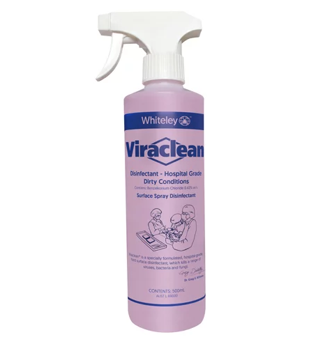 Viraclean Hospital Grade Disinfectant 500mL Spray Bottle