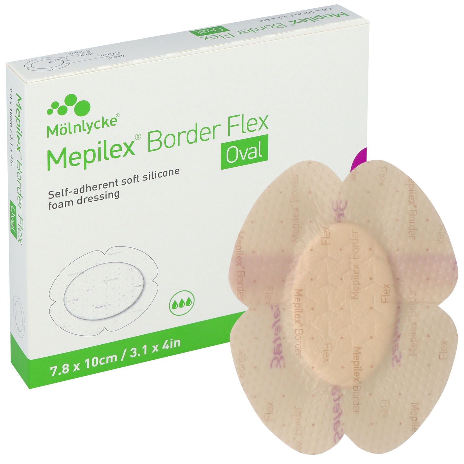 Mepilex Border Flex Oval Dressing
