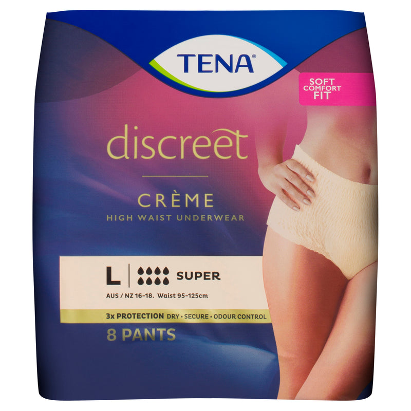 TENA Pants Women - Discreet Creme Super High Waist, PACKET