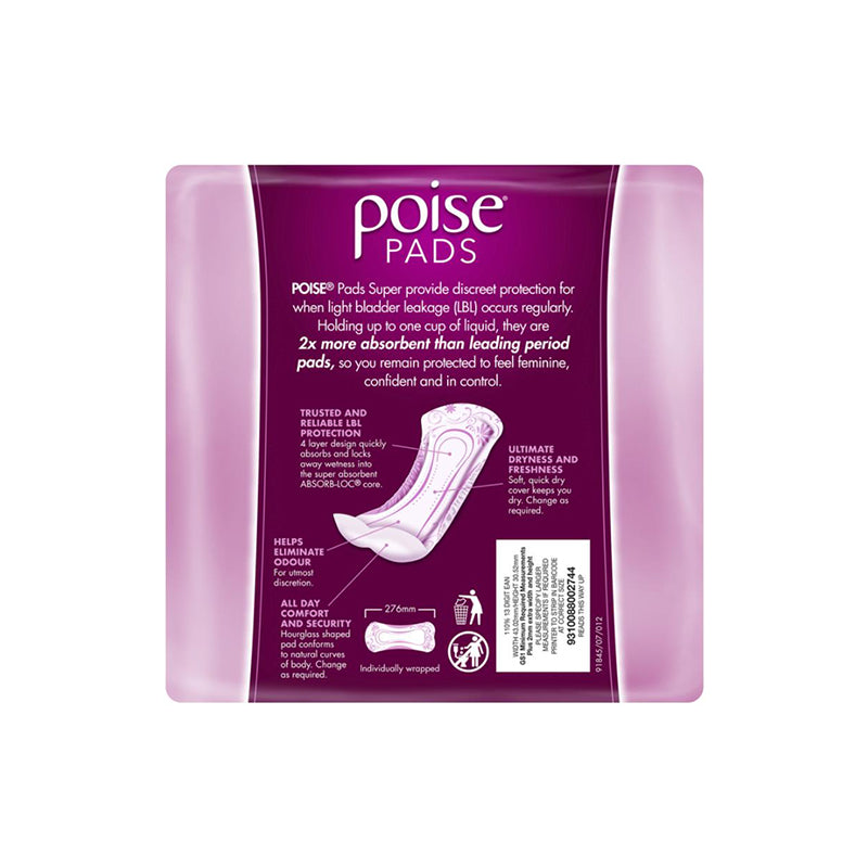Poise Pads Super | 14 per packet