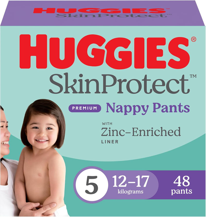 Huggies Skin Protect Nappy Pants Size 5 (12-17kg ) | Pack of 48
