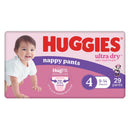 Huggies Ultra Dry Nappy Pants Toddler Girl Size 4 (9-14kg ) | Pack of 29