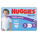 Huggies Ultra Dry Nappy Pants Walker Boy Size 5 (12-17kg) | Pack of 26