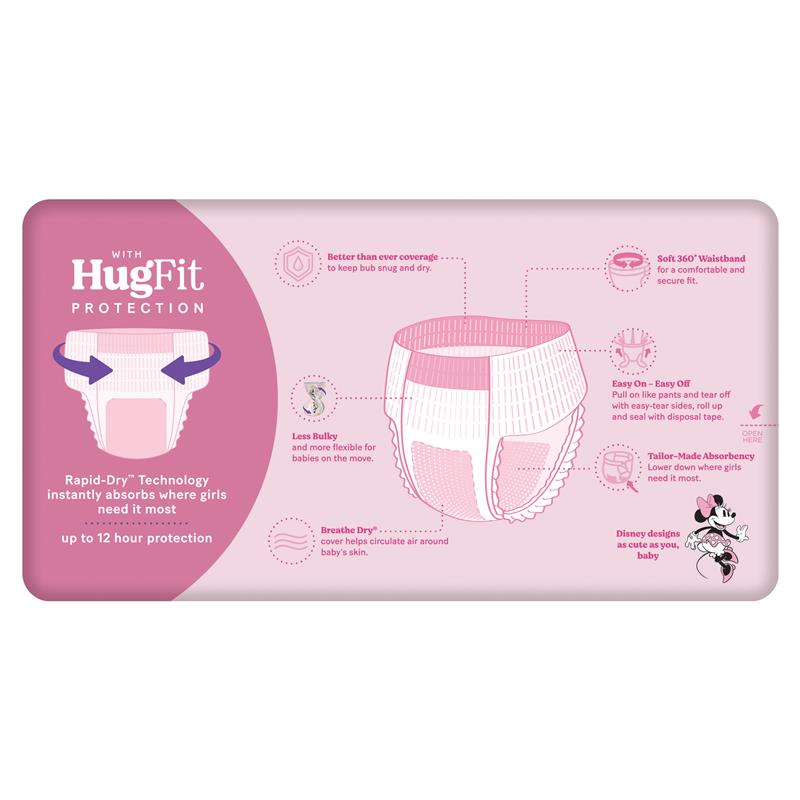 Huggies Ultra Dry Nappy Pants Junior Girl Size 6 (15kg & Over) | Pack of 24
