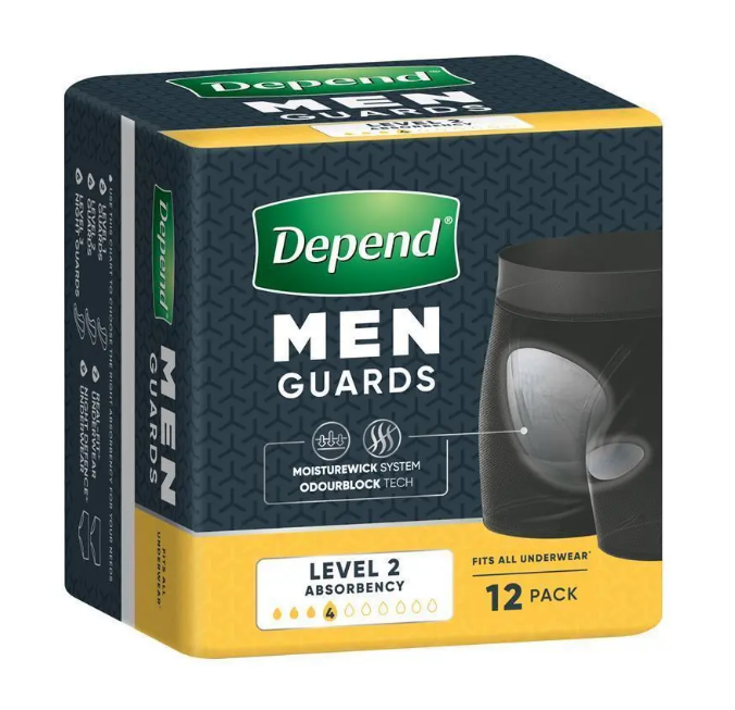 Depend Guards for Men Level 2 | Pack of 12