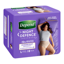 Depend Night Defence Underwear for Women | Pack of 8