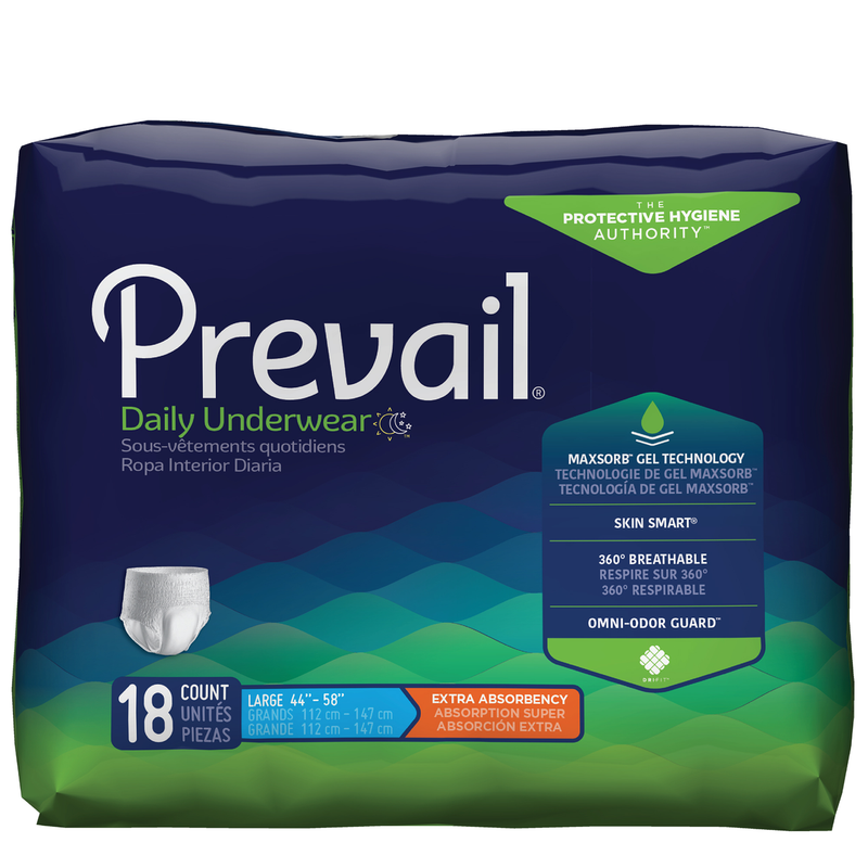 Prevail Disposable Incontinence Pull-On Underwear, PACKET