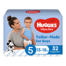 Huggies Ultra Dry Nappies for Boys Size 5 Walker (13-18kg) | Pack of 32