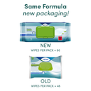 TENA ProSkin Plastic Free Wet Wipes | Pack of 80