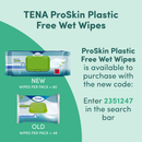 TENA ProSkin Plastic Free Wet Wipes | Pack of 48