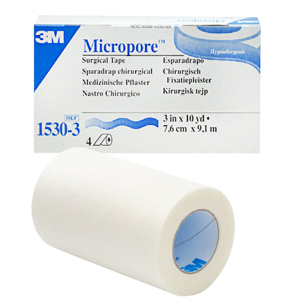 3M Micropore Tape 75mm x 9.1m | Pack of 4 Rolls