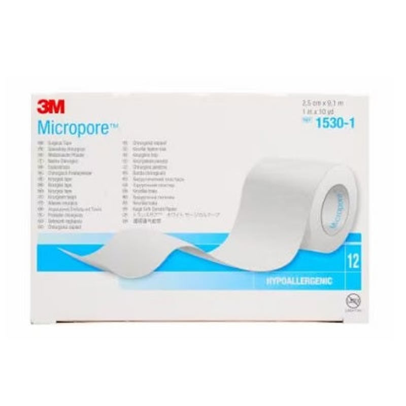 3M Micropore Tape 25mm x 9.1mt packaging