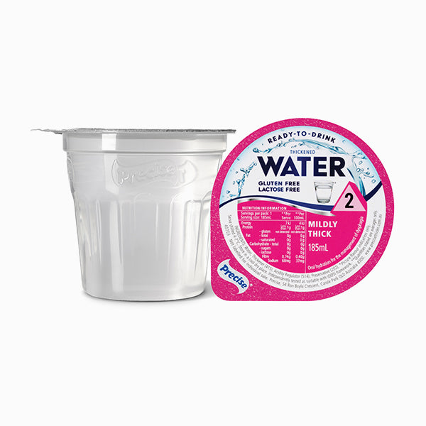 Precise Ready-To-Drink Mildly Thick/Level 2 Water 185mL Cups | Carton