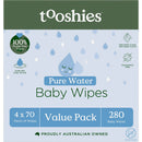 tooshies Pure Water Baby Wipes Pack of 280 alternate product view