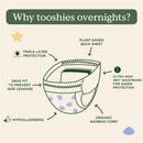 tooshies Overnights Organic Bamboo Age 4-7 years 17-30kg Pack of 10 product detail