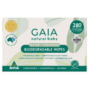 GAIA Natural Baby Water Wipes + Ceramides Pack of 280 front product view