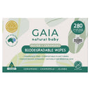 GAIA Natural Baby Water Wipes + Ceramides Pack of 280 back label