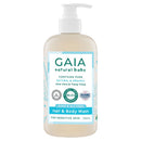 GAIA Natural Baby Hair & Body Wash 500mL pump bottle front product view