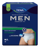 TENA Men Pants Premium Fit Level 4 Medium/Large (Waist 95-125cm) | Pack of 8