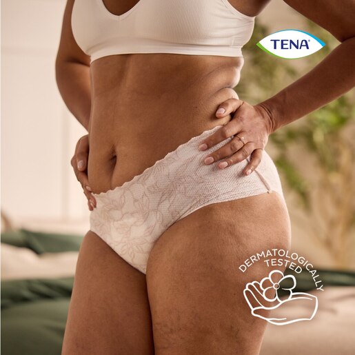 TENA Women's Discreet Pants Low Waist in White | Packet