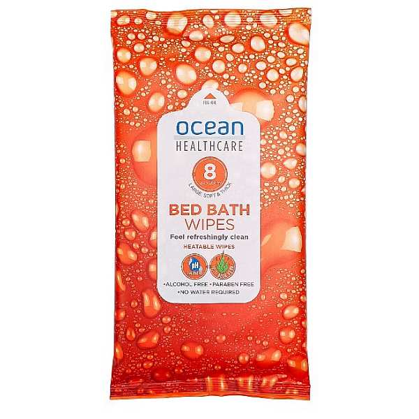Ocean Healthcare Bed Bath Wipes | Pack of 8