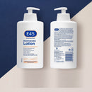 E45 Moisturising Lotion 500mL front and back product view