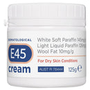 E45 Cream For Dry Skin Tub 125g front product view