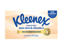 Kleenex Facial Tissues Aloe Vera & Vitamin E Large N Thick 3 Ply, 70 tissues per pack | Carton of 24 packs