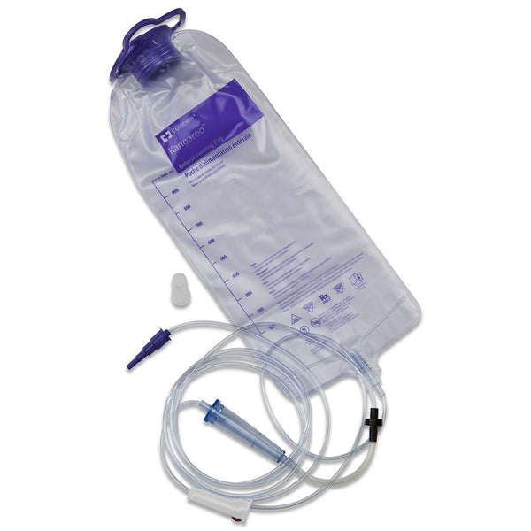 Kangaroo Joey Vinyl Decant 1000ml feed set (only) with no inline medication port (non-sterile) | Carton of 30