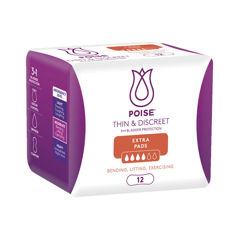 Poise Thin and Discreet Pad Extra | 12 per packet