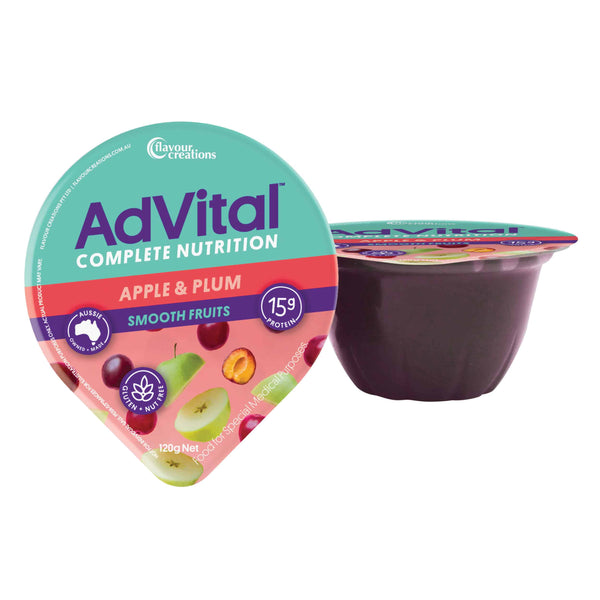 Flavour Creations Advital Nutritionally Complete Smooth Fruits 120g Cups | Carton of 12