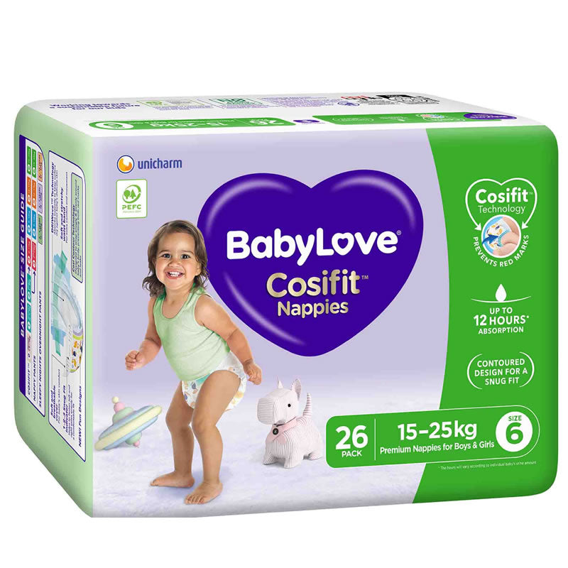 BabyLove Cosifit Nappies Junior Size 6 (15-25kg) | Pack of 26