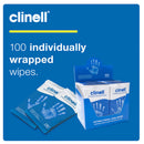 Clinell Antibacterial Hand Wipes (Individually Wrapped) | Pack of 100 sachets