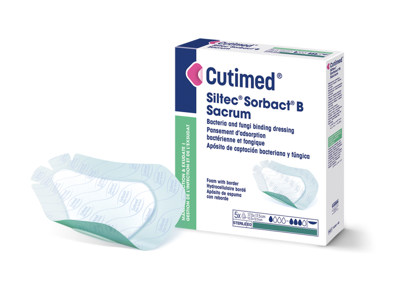 Cutimed Siltec Sorbact B Sterile Sacrum Dressing | Pack of 5
