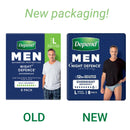 Depend RealFit Night Defence Underwear for Men Size Large | Pack of 8