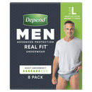 Depend Real Fit Underwear for Men | Pack of 8