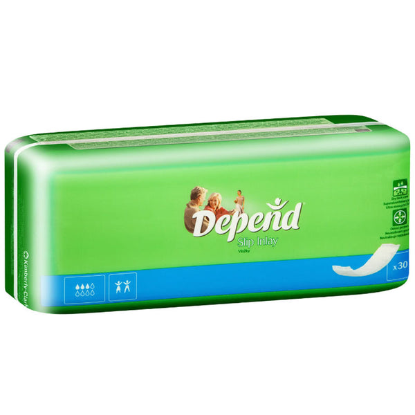 Depend Slip Inlay - Booster Pads green packaging