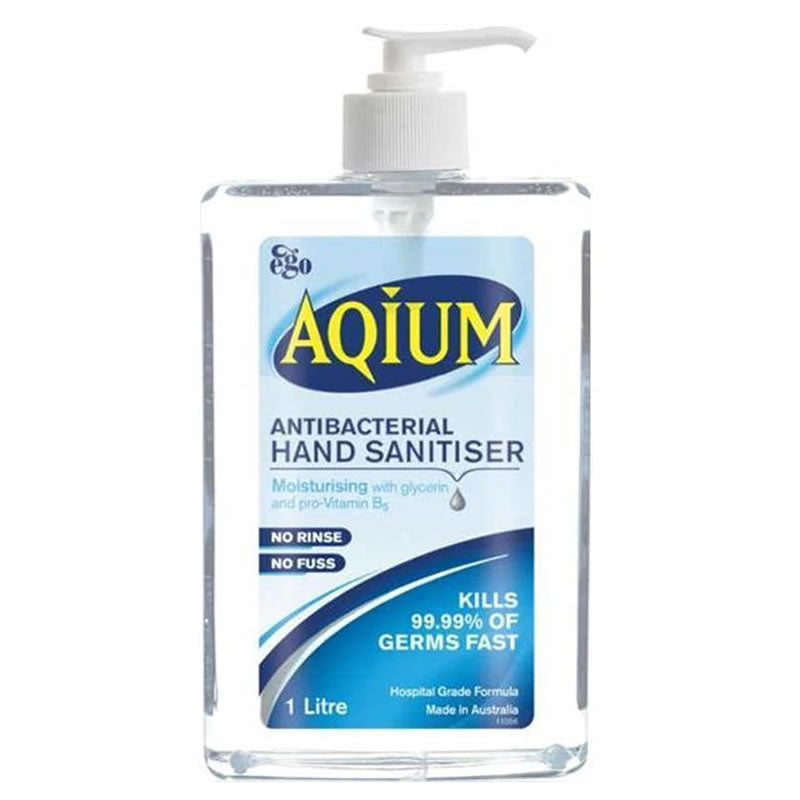 Ego Aqium Anti-Bacterial Hand Sanitiser Gel, 1L