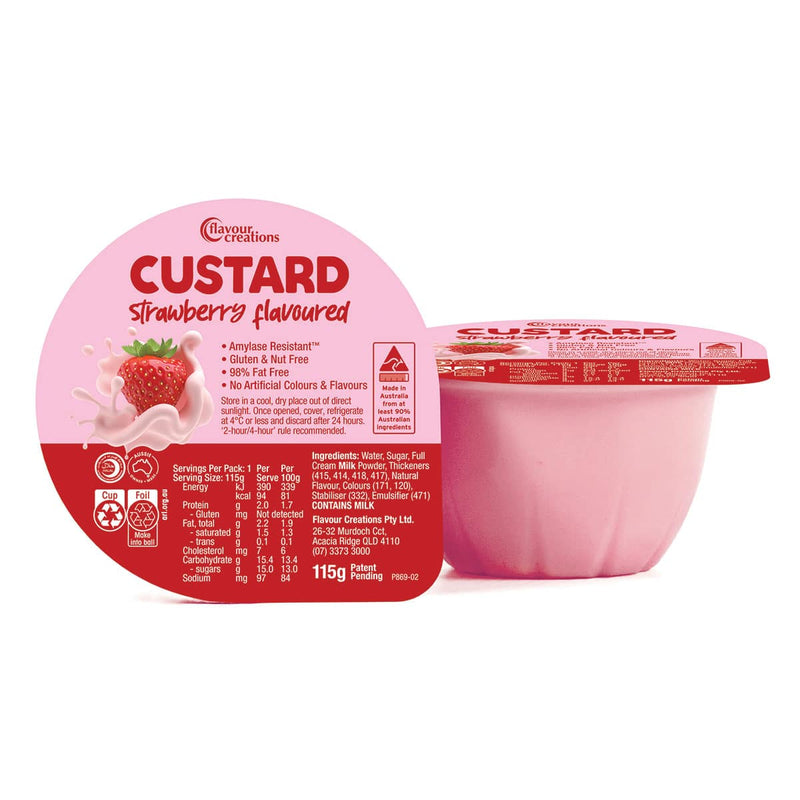 Flavour Creations Custard 115g Cups | Carton of 12