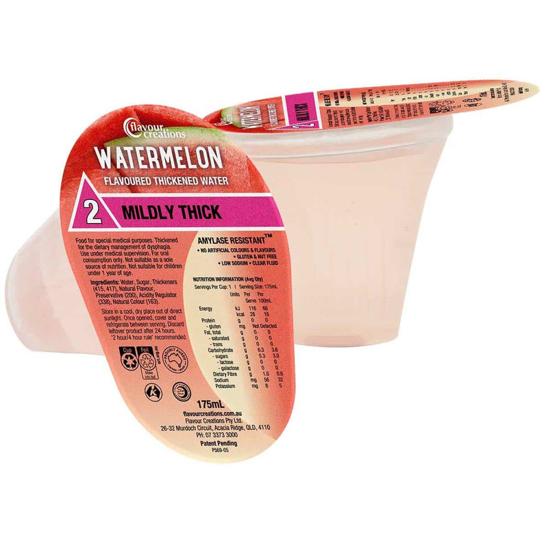 Flavour Creations Ready-To-Drink  Mildly Thick/Level 2 Water 175mL Cups | Carton