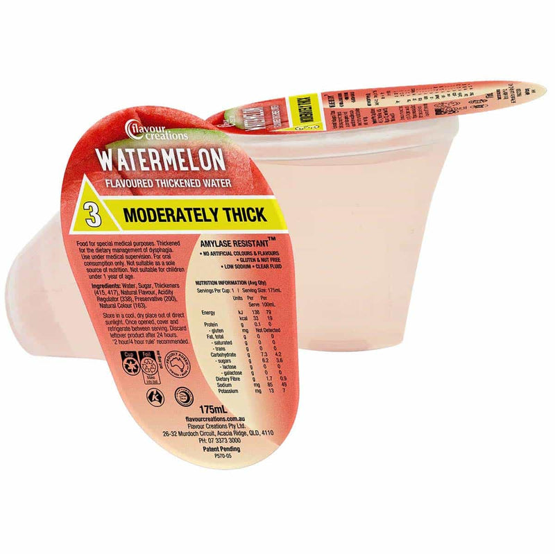 Flavour Creations Ready-To-Drink Moderately Thick/Level 3 Water 175mL Cups | Carton