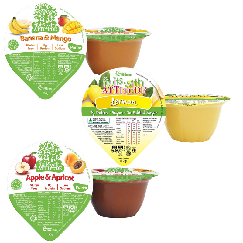 Flavour Creations Pureed Fruits With Attitude 110g Cups | Carton of 36