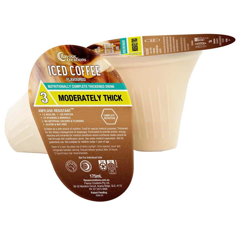 Flavour Creations RTD Nutritionally Complete Thickened Supplement 400/3 Moderately Thick 175mL Cups | Carton of 24