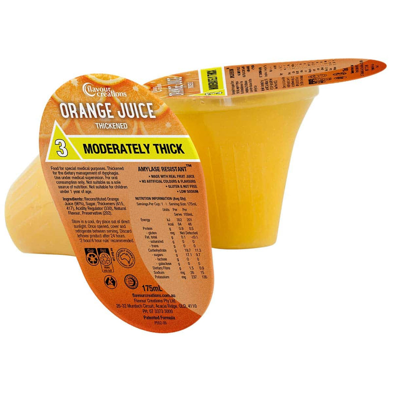 Flavour Creations Ready-To-Drink Real Fruit Juice Moderately Thick/Level 3, 175mL Cups | Carton of 12