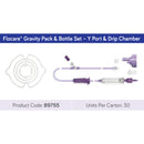 Flocare Bottle & Pack Gravity Set - Y port | Carton of 30