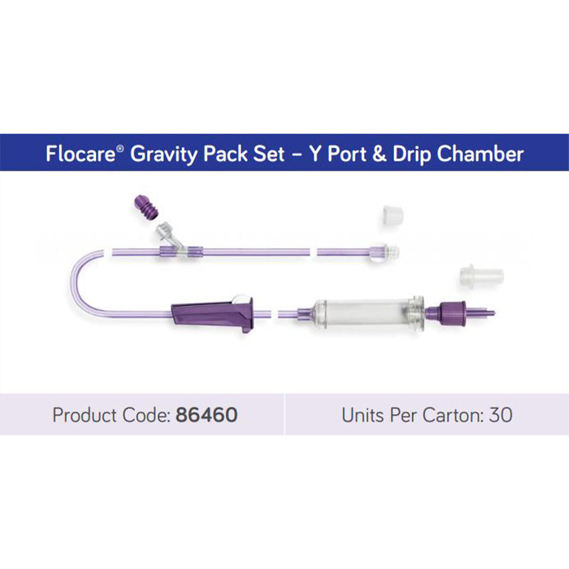 Flocare Pack Gravity Set - Y port | Carton of 30