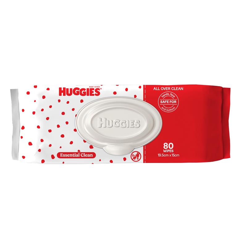 Huggies Essential Clean Baby Wipes | Carton of 480
