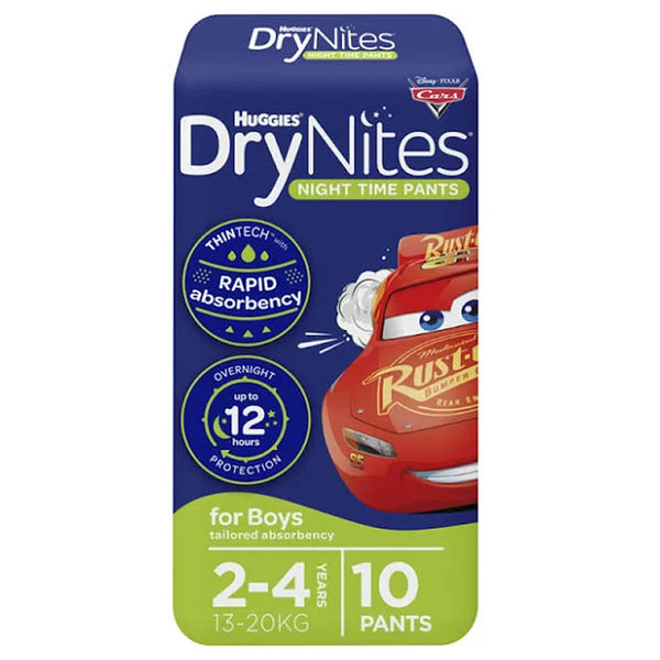 Huggies DryNites Pyjama Pants for BOYS Size 2-4 years, 13-20kg | Pack of 10