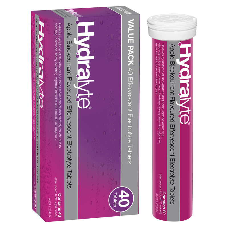 Hydralyte Electrolyte Effervescent | Pack of 40 tablets